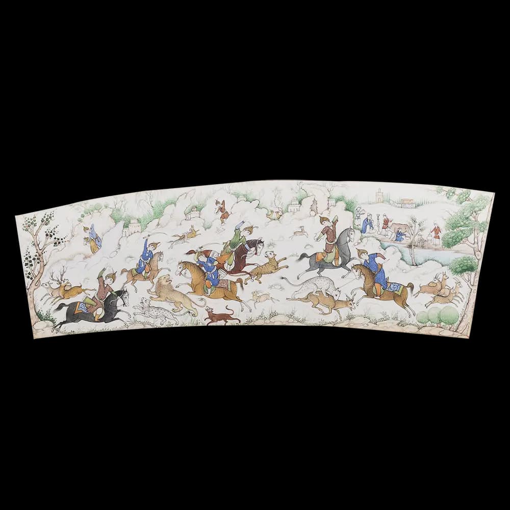 تابلو نقاشی مینیاتور بر روی استخوان