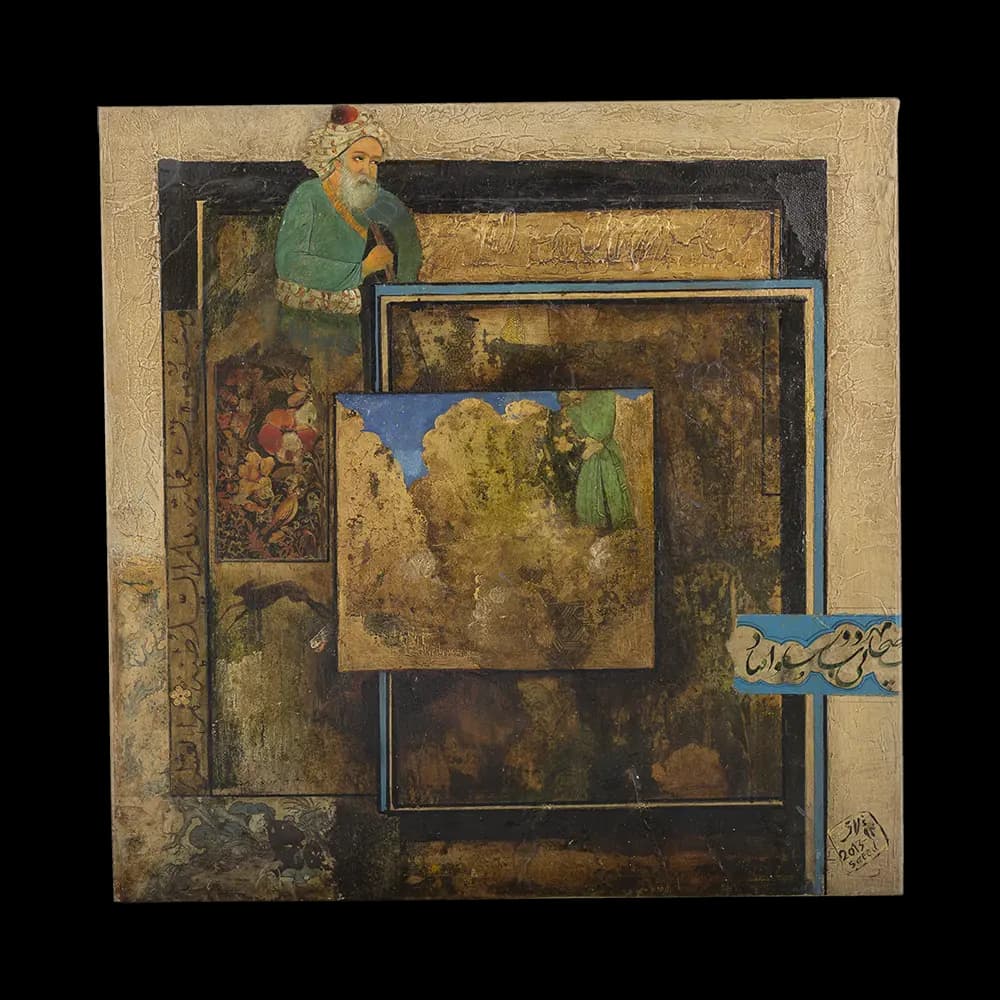 تابلو نقاشی ترکیب مواد